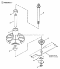 Spindle - 38 Cutting Deck Diagram and Parts List for LT145H38CBV  Snapper Lawn Tractor