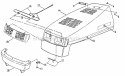 Hood Bumper Headlights  Components Diagram and Parts List for LT145H38CBV  Snapper Lawn Tractor