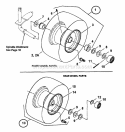 Wheels Front  Rear Diagram and Parts List for ELT145H33FBV 84360 Snapper Lawn Tractor