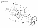 Wheels - Front Diagram and Parts List for LT14H411KV 80086 Snapper Lawn Tractor