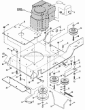 Engine Base  Drive Parts Diagram and Parts List for LT14H411KV 80086 Snapper Lawn Tractor