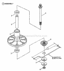 Spindle - 38 Cutting Deck Diagram and Parts List for LT140H38BBV  Snapper Lawn Tractor