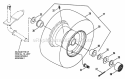 Front Wheel Parts Diagram and Parts List for LT120G30BB  Snapper Lawn Tractor