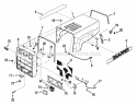 Hood Grille Headlamps Diagram and Parts List for LT16001  Snapper Lawn Tractor