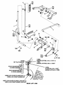 Implement Lift Parts Diagram and Parts List for LT16001  Snapper Lawn Tractor