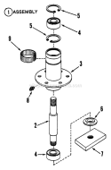 Spindle Assembly (41  48 Outboard) Diagram and Parts List for LT16001  Snapper Lawn Tractor