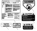 Safety Decals Diagram and Parts List for LT145H38CBV  Snapper Lawn Tractor
