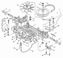 Transmission Group (Hydro-Drive) Diagram and Parts List for LT145H38CBV  Snapper Lawn Tractor