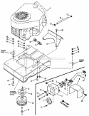 Engine Components Diagram and Parts List for LT160H42CBV2  Snapper Lawn Tractor