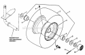 Front Wheels Diagram and Parts List for LT145H38CBV  Snapper Lawn Tractor