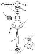 Spindle Assembly (41  48 Outboard) Diagram and Parts List for LT16412  Snapper Lawn Tractor