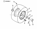 Front Wheels Diagram and Parts List for LT16002  Snapper Lawn Tractor