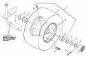 Part Location Diagram of 7057991 Snapper Assembly, Front Tire & Rim