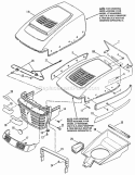 Hood Bumper Headlights  Components Diagram and Parts List for LT180H48DBV2  Snapper Lawn Tractor