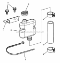 Hydro Reservoir Assembly Diagram and Parts List for LT160H42FBV2  Snapper Lawn Tractor