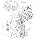 Steering Wheel Console Fuel Tank Diagram and Parts List for LT160H42FBV2  Snapper Lawn Tractor