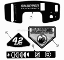 Decals (Part 2) Diagram and Parts List for LT160H42FBV2  Snapper Lawn Tractor