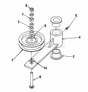 Deck Idler Assembly Diagram and Parts List for LT180H48FBV2  Snapper Lawn Tractor