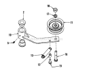 Drive Idler Arm Assembly Diagram and Parts List for LT180H48FBV2  Snapper Lawn Tractor