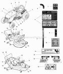 Decals Group Diagram and Parts List for ELT18540 2690781 Snapper Lawn Tractor