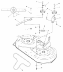 42 Mower Deck - Belt Idler Arm  Hitch Group Diagram and Parts List for 1695614  Snapper Lawn Tractor Accessories
