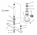 Spindle (Series 17) Diagram and Parts List for M280817B 82519 Snapper Lawn Tractor