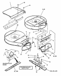 Cutting Decks Deflectors Diagram and Parts List for M280817B 82519 Snapper Lawn Tractor