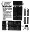 Decals (Part 2) Diagram and Parts List for M280817B 82519 Snapper Lawn Tractor