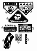 Decals (Part 4) Diagram and Parts List for M280817B 82519 Snapper Lawn Tractor