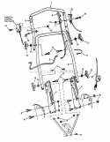 Handles  Controls (Swivel Wheel Model) Diagram and Parts List for MRP216014T  Snapper Lawn Mower