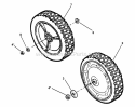 Rear Wheel Diagram and Parts List for MR215015T  Snapper Lawn Mower