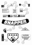 Decals (Part 2) Diagram and Parts List for MR215015T  Snapper Lawn Mower