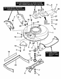 Cutting Deck Blade Diagram and Parts List for MR216518B 80458 Snapper Lawn Mower