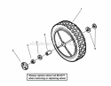 Front Wheels Diagram and Parts List for MR216518B 80458 Snapper Lawn Mower