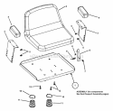 Seat Assembly Diagram and Parts List for MZM2200KH  Snapper Lawn Tractor