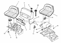 Fuel Tank  Operators Seat Diagram and Parts List for 281016BE  Snapper Lawn Tractor