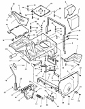 Main Case (Hinged Seat Mount) Diagram and Parts List for 281016BE  Snapper Lawn Tractor