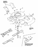 Cutting Deck Blade Diagram and Parts List for NFRP216012E 82431 Snapper Lawn Mower