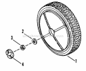Rear Wheels (Non-Swivel Wheel Models) Diagram and Parts List for NFRP216012E 82431 Snapper Lawn Mower