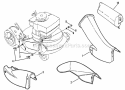 Side Chute Adapter Diagram and Parts List for NFRP216012E 82431 Snapper Lawn Mower