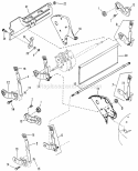 Rear Wheel Brackets Latches Diagram and Parts List for NFRP216012  Snapper Lawn Mower