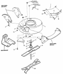 Cutting Deck Blade Diagram and Parts List for NFRP216012  Snapper Lawn Mower