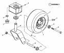 Caster Front Wheel  Tire Assembly Diagram and Parts List for HZ15420KVE  Snapper Lawn Tractor