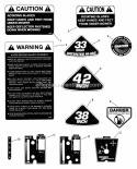 Decals (Part 1) Diagram and Parts List for HZ15420KVE  Snapper Lawn Tractor