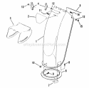 Discharge Chute Diagram and Parts List for I4221  Snapper Snow Blower