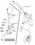 Flexible Shaft Chute Crank Control Diagram and Parts List for I4221  Snapper Snow Blower