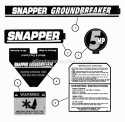 Decals Diagram and Parts List for CICFR5505HV 84898 Snapper Tiller