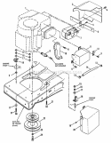 Engine Components Diagram and Parts List for NLT120G30DB  Snapper Lawn Tractor