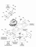 Engine Group - 195Gt  21Gt Briggs  Stratton Single Professional Series Diagram and Parts List for NXT19542 2690846 Snapper Lawn Tractor
