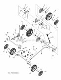 Wheels Group Diagram and Parts List for ENXT22875E  Snapper Lawn Mower